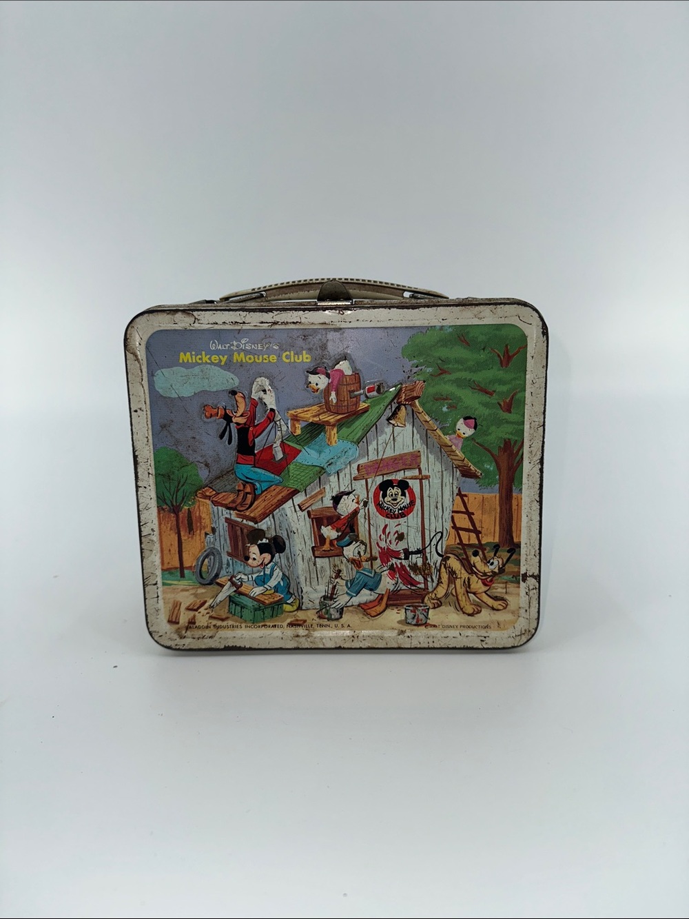 Vintage Mickey Mouse Club Tin Lunchbox - Multi-Color